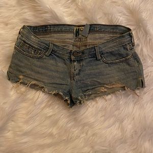 Destroyed jean shorts